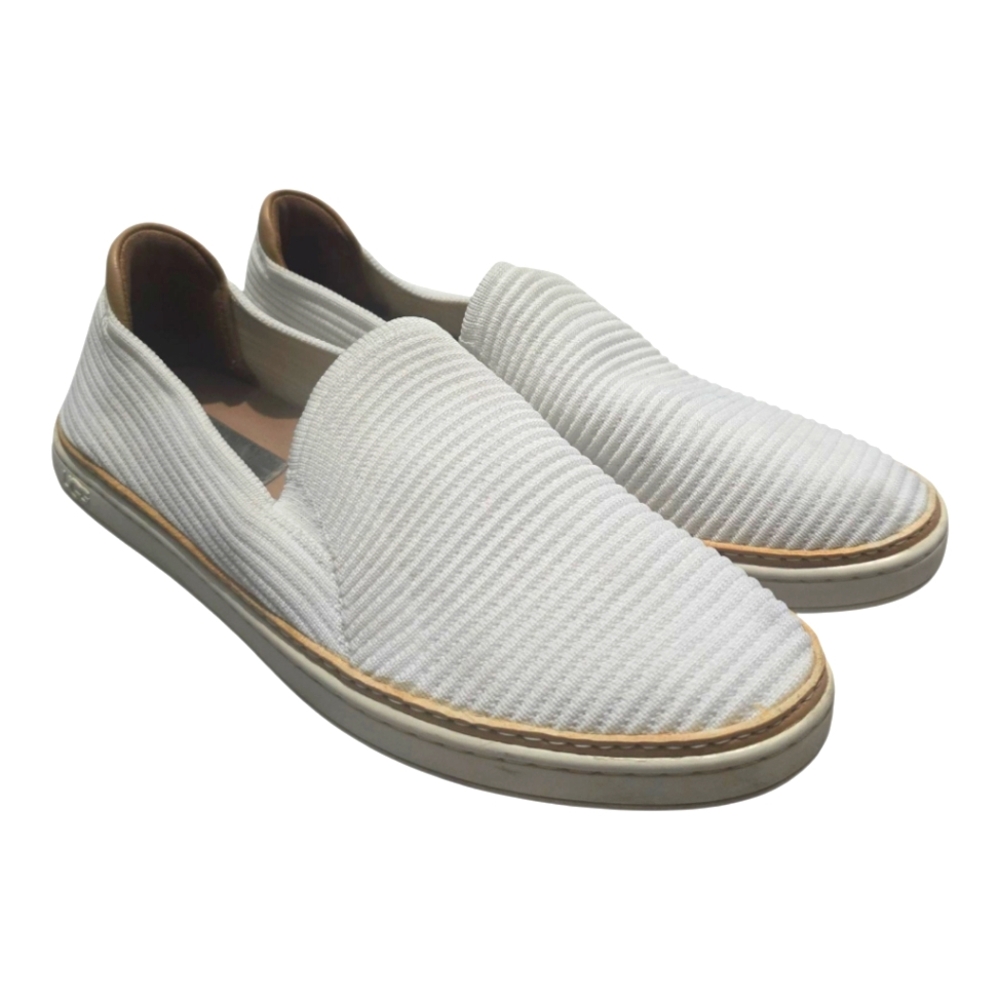 UGG White Textured Flats